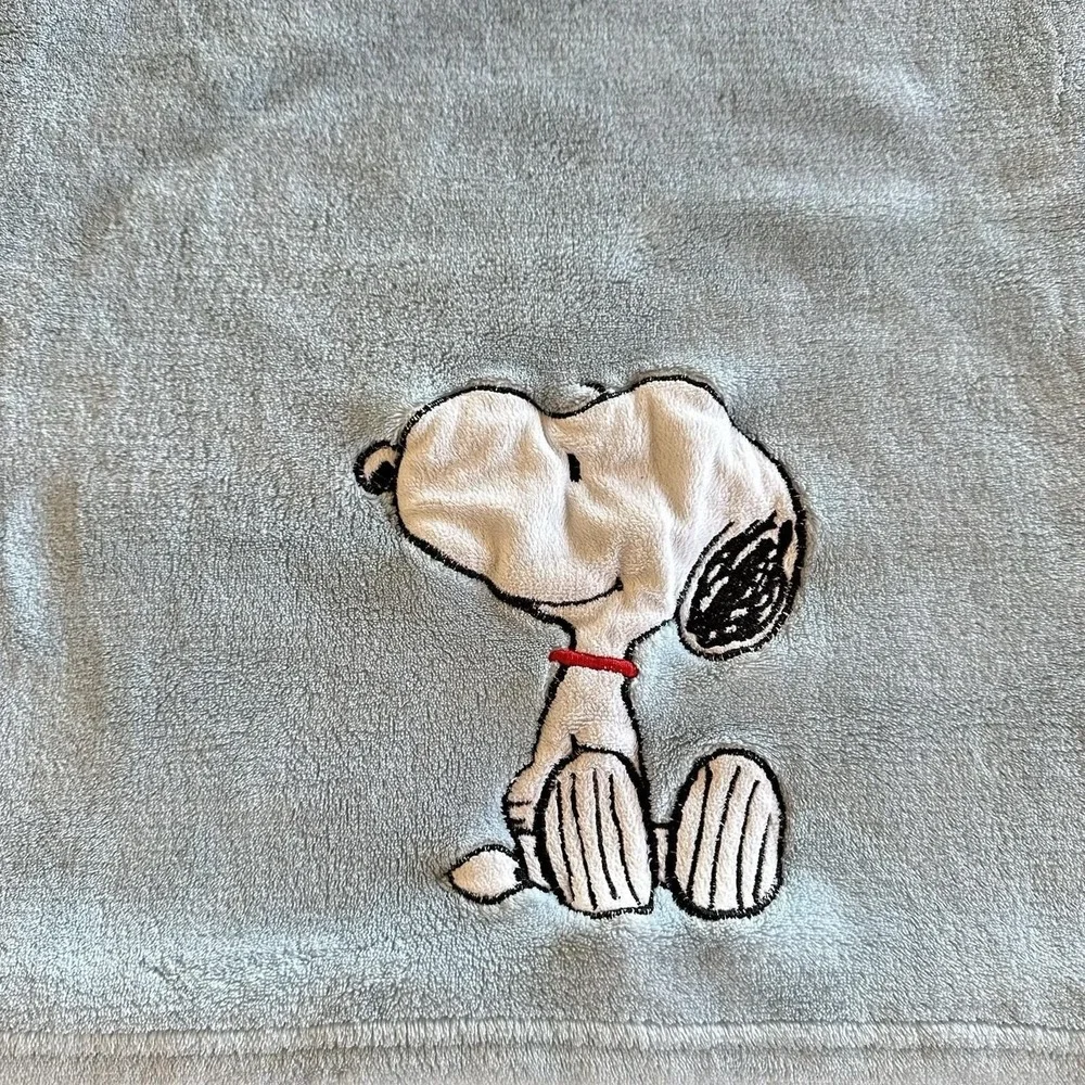 Blue Snoopy Baby Blanket Peanuts Plush Fleece‎ Dog Lambs & Ivy Bedtime Originals